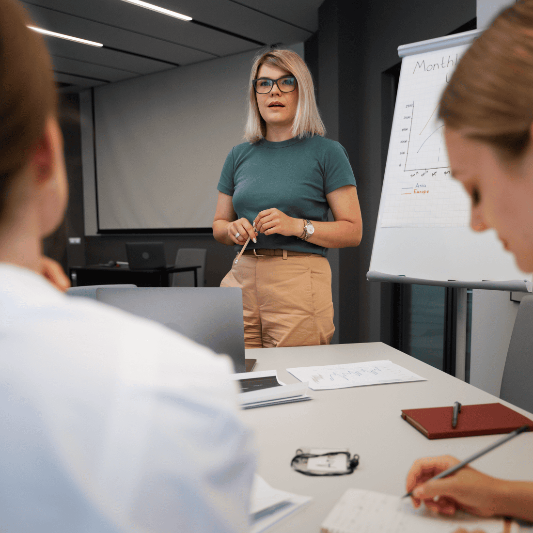 Instructor leading a live online session