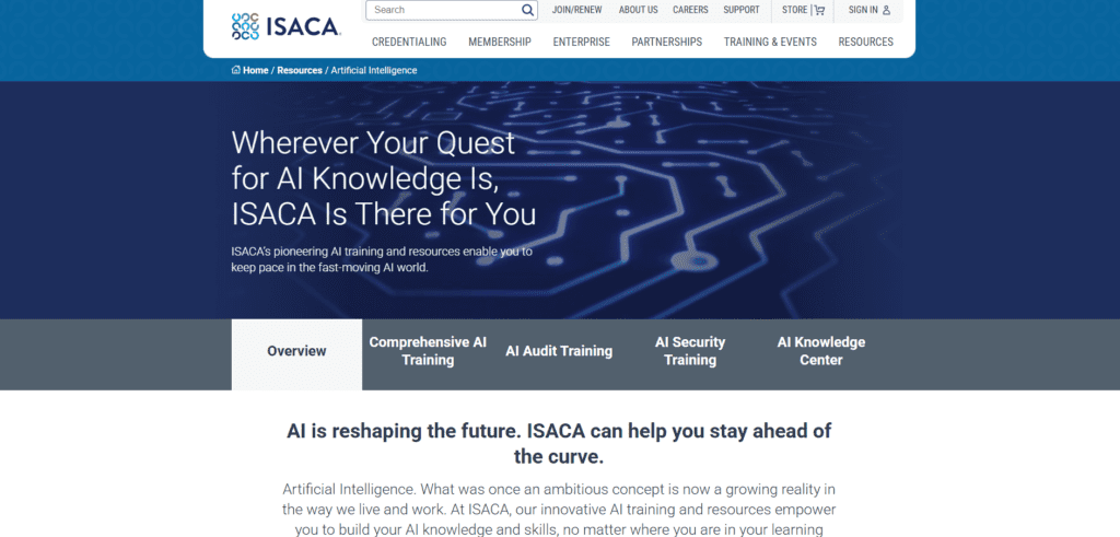 Best AI Governance Certifications in 2026: Unbiased Review Guide 3 ISACA – AI-Focused Governance, Audit, and Security Offerings