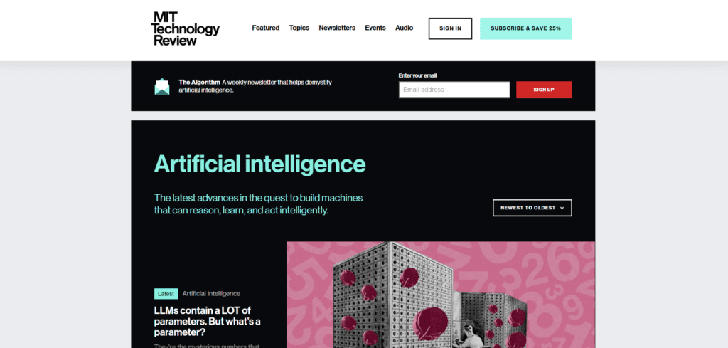 Top 10 AI Magazines in 2026: Ranked and Reviewed 1 MIT Technology Review – Artificial Intelligence